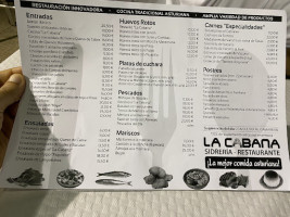 La Cabana menu