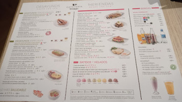 Cafeteria El Corte Ingles Oviedo menu