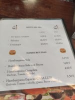 Casa Luis menu