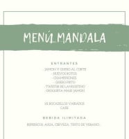 Cafe Mandala menu