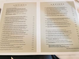 Antigua menu