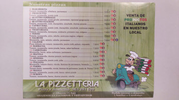 La Pizzetteria menu