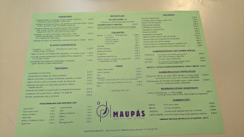 Maupas Benas menu