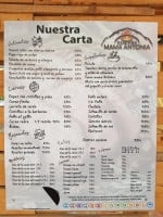 Cuevas Mama Antonia menu