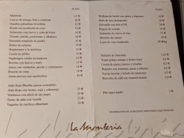 La Montería menu