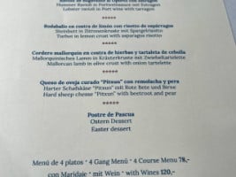 Es Racó d'Es Teix menu