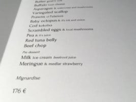 Etxebarri menu