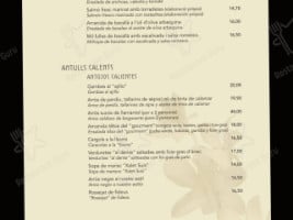 Xalet Suís menu