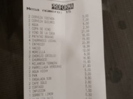 Asador Del Malambo S.L. menu