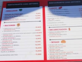 Casa Antonio menu