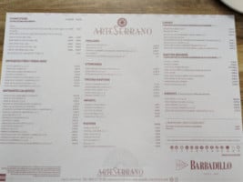 Arteserrano menu