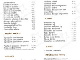 Salvatierra Rural Restaurante menu