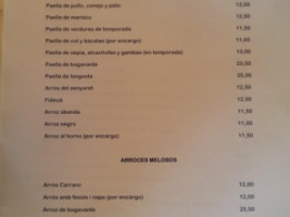 La Mar De Bo El Perellonet menu