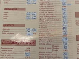 Bodega De Antonio menu