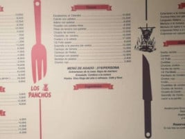 Los Panchos menu