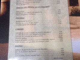 Mesón De La Dolores menu