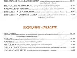 Trattoria Di Sandro menu