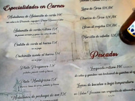 El Pregonero menu