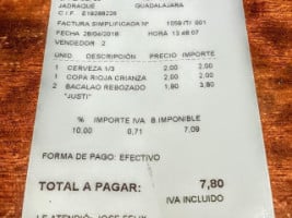 Restaurante Justi menu