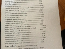 Casa Toño menu