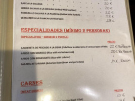 Asturiano Lalin menu