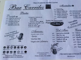 Carriles menu