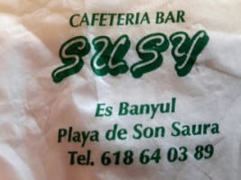 Cafeteria Susy menu