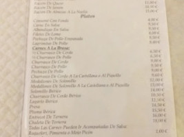 Venta Noelia menu