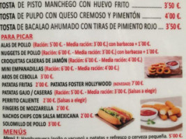 Plaza Mayor Calzada De Calatrava menu