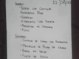 La Pepa menu