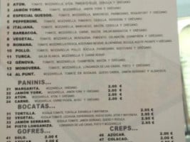 Pizzeria Al Punt menu