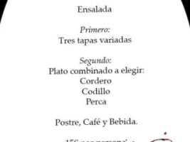 Arraval menu