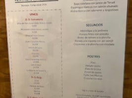 El Pilar menu