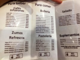 Pasteleria Tolosana menu