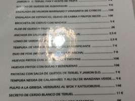 Pura Cepa menu