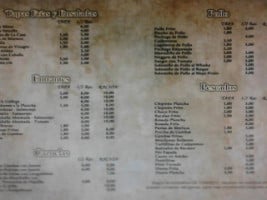 Casa Oliva menu