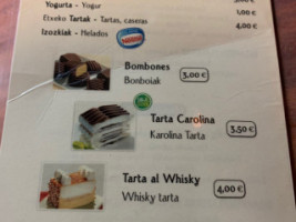 Alamandegi Taberna-jatetxea menu