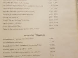 Asador Molino De Palacios menu