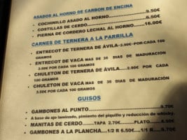 Braseria El Punto menu