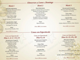 Horno De Curro menu