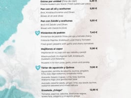 Xiringuito menu