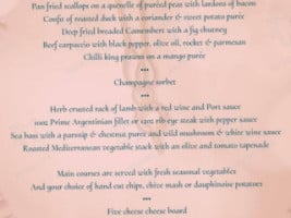 Paneil's menu