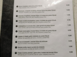 Taberna Arkaitz menu