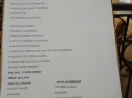 Moreno menu