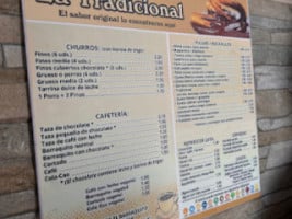 Churreria La Tradicional menu