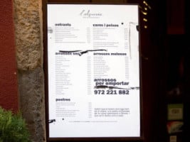 L'alqueria menu