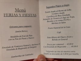 Las Cabanas menu