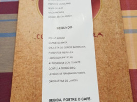 Taberna Mohino menu