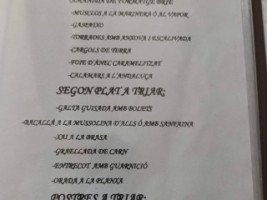 Ca La Montserrat menu