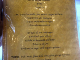 Fonda Peremiquel menu